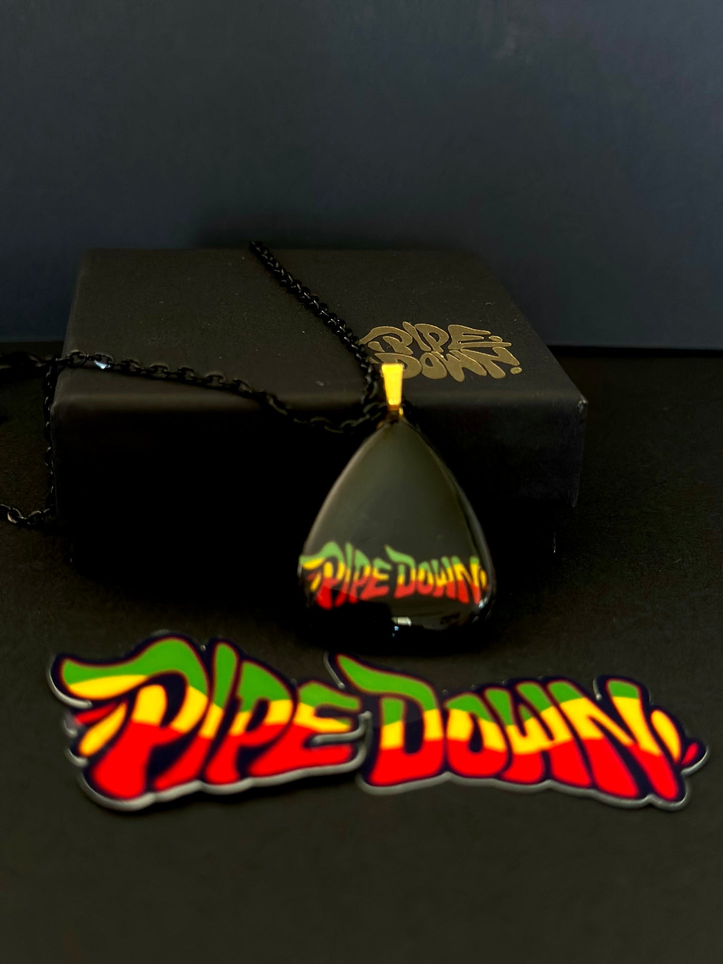 Pipe Down X Wando Creative Necklace - Rasta/Black