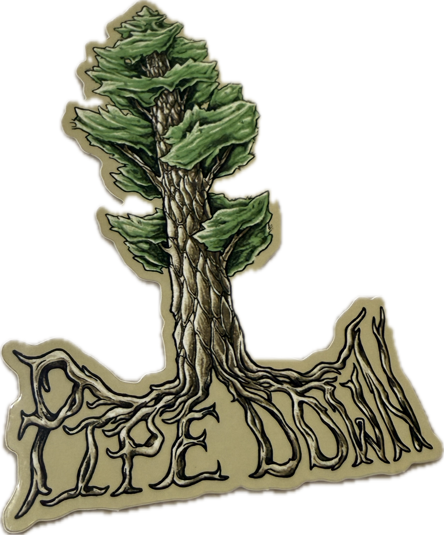 Pipe Down Jeffrey Pine Sticker