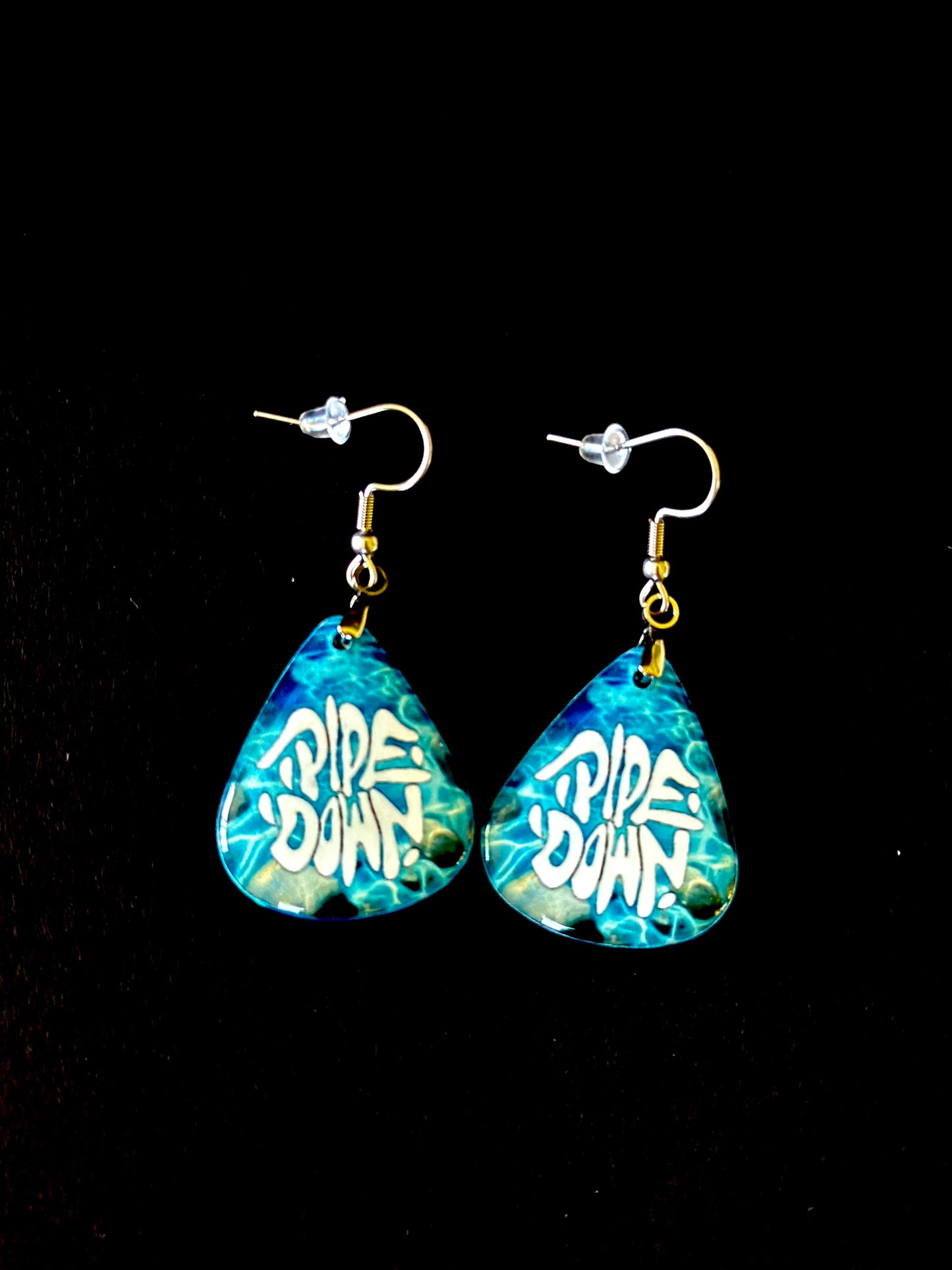 Pipe Down X Wando Creative Earrings - Tahoe Blue