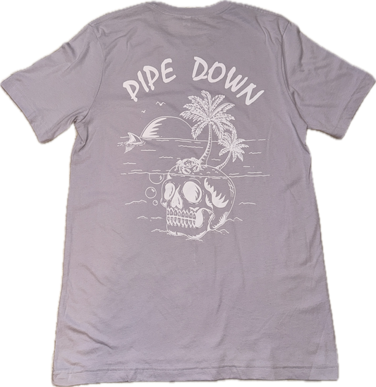 Pipe Down Island Skull T-Shirt